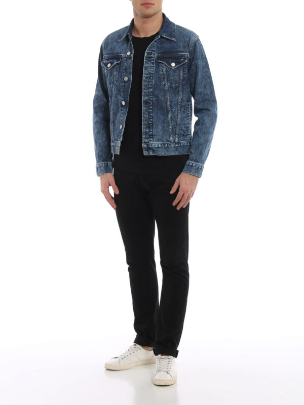 GIVENCHY: denim jacket online - Stretch denim jacket