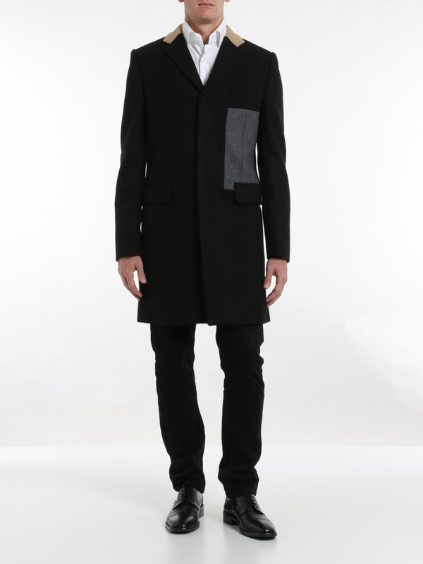 GIVENCHY: cappotti al ginocchio online - Cappotto in misto lana