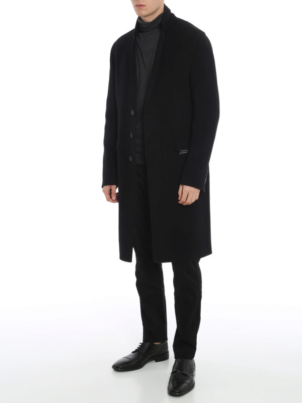 GIVENCHY: knee length coats online - Wool cashmere blend coat