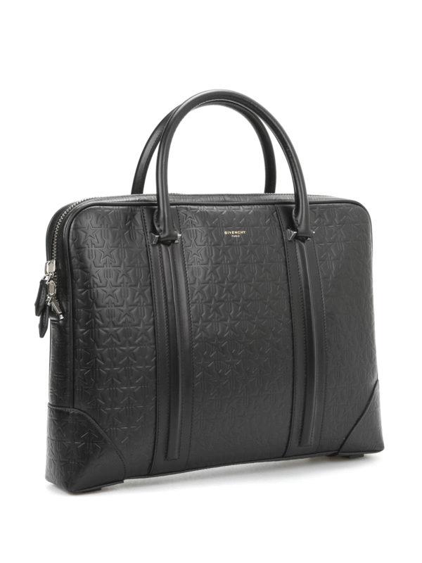 GIVENCHY: laptop bags & briefcases online - Embossed leather briefcase