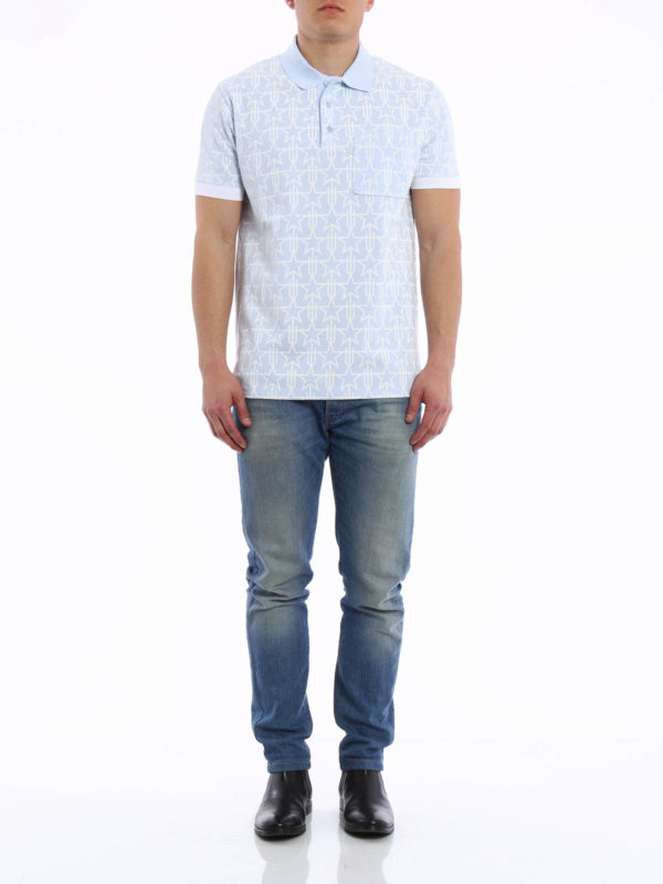 GIVENCHY: polo shirts online - Star print polo