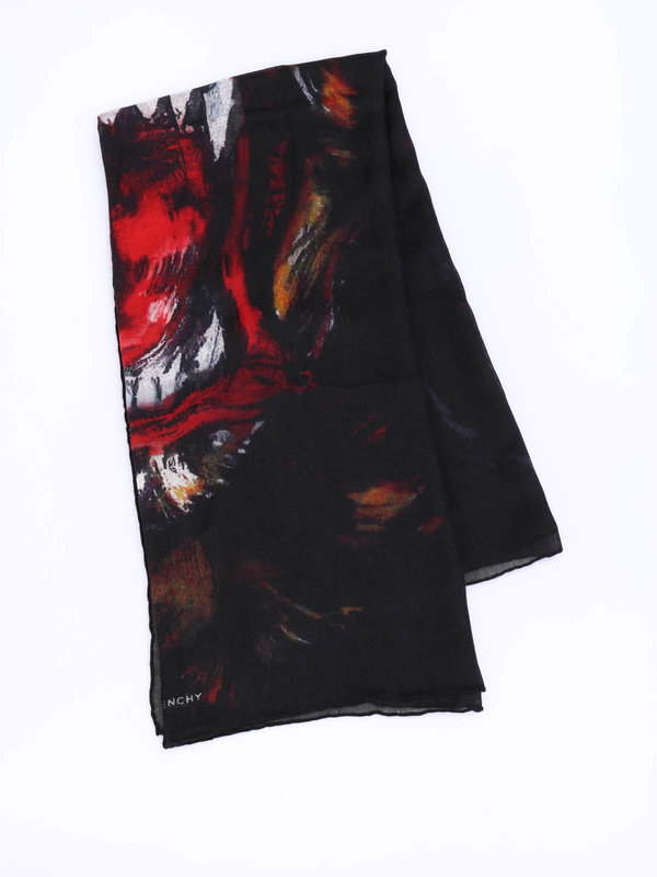GIVENCHY: scarves online - Rottweiler cashmere scarf