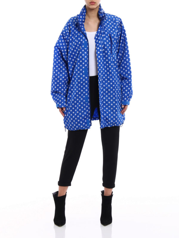 GIVENCHY: short coats online - Stars patterned raincoat