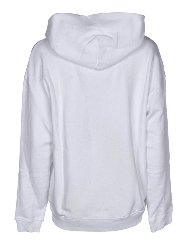GIVENCHY: Sweatshirts & Sweaters online - Hoodie in white featuring logo