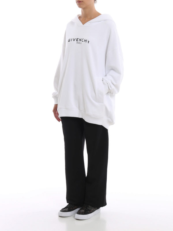 GIVENCHY: Sweatshirts & Sweaters online - Oversize white hoodie