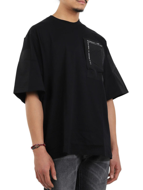 GIVENCHY: t-shirts online - Bi-material T-shirt