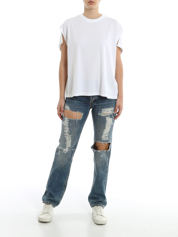 GIVENCHY: t-shirts online - Cut-out sleeves T-shirt