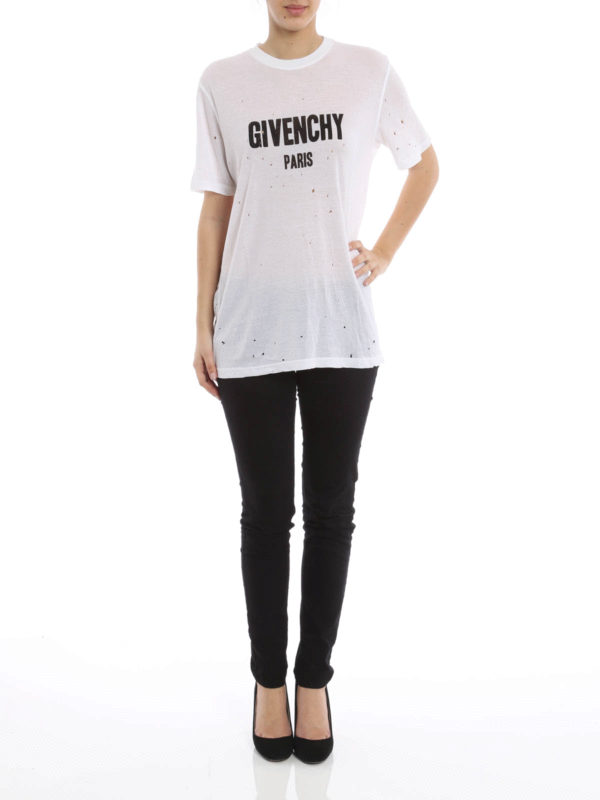 GIVENCHY: t-shirts online - Drill detailed T-shirt