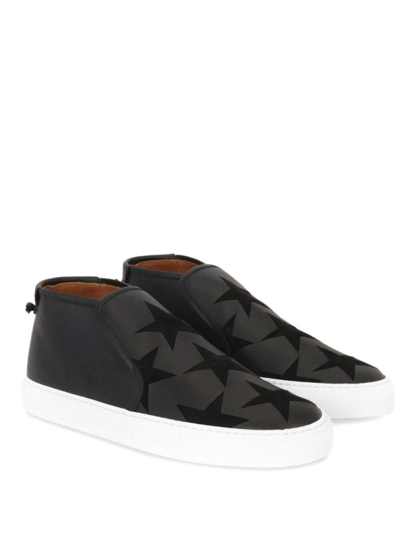 GIVENCHY: スニーカー online - STAR EMBOSSED HI-TOP SNEAKERS