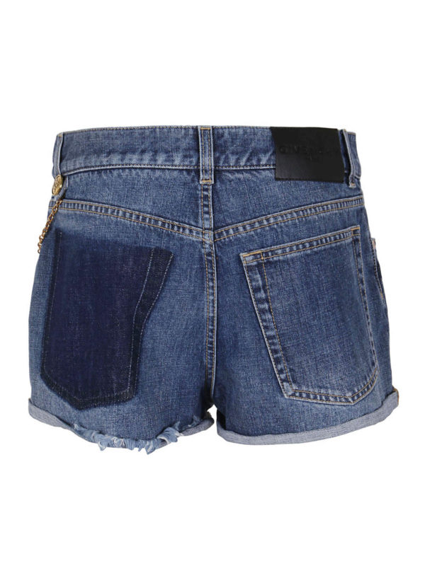 GIVENCHY: Trousers Shorts online - Chian detailed denim shorts