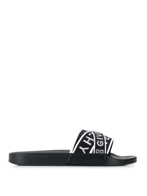 GIVENCHY: sandals - Givenchy 4G jacquard pool slides