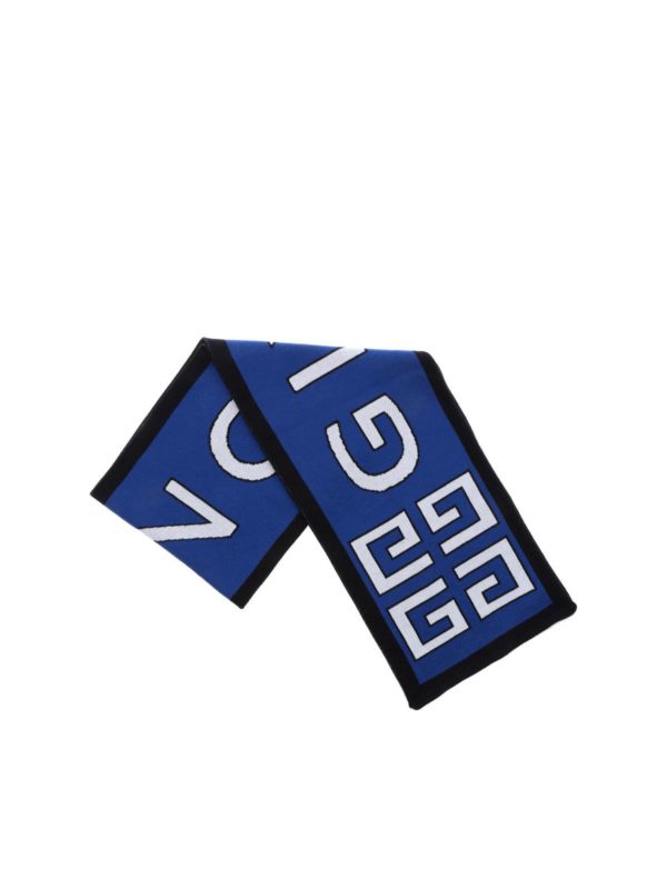 GIVENCHY: Bufandas y pañuelos - Bufanda - Azul