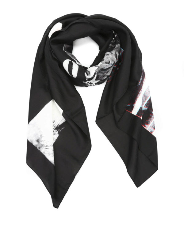 GIVENCHY: Bufandas y pañuelos - Bufanda Negra Para Hombre