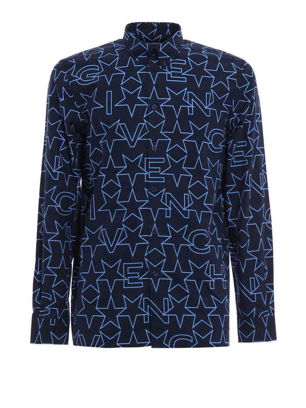 GIVENCHY: shirts - Star patterned cotton shirt
