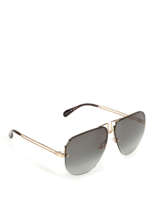 GIVENCHY: sunglasses - Green lens aviator sunglasses