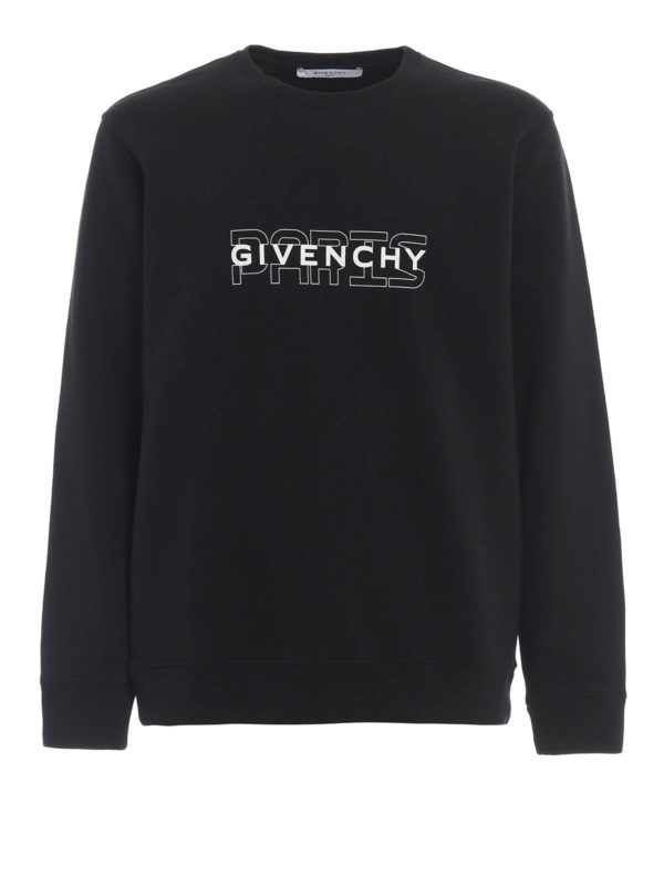 GIVENCHY: Sweatshirts & Sweaters - Logo embellished black sweatshirt