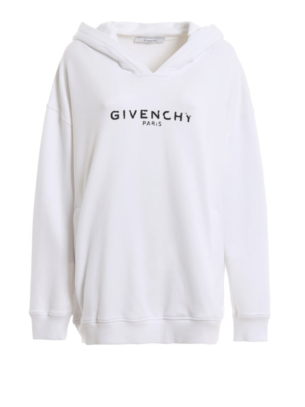 GIVENCHY: Sweatshirts & Sweaters - Oversize white hoodie