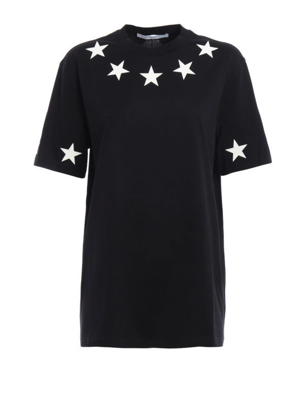 GIVENCHY: t-shirts - Small stars patch over T-shirt