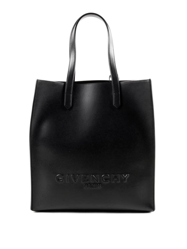 GIVENCHY: totes bags - Embossed logo leather tote
