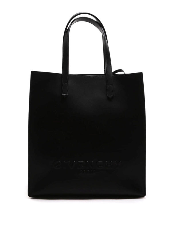 GIVENCHY: Handtaschen - Logo embossed leather tote