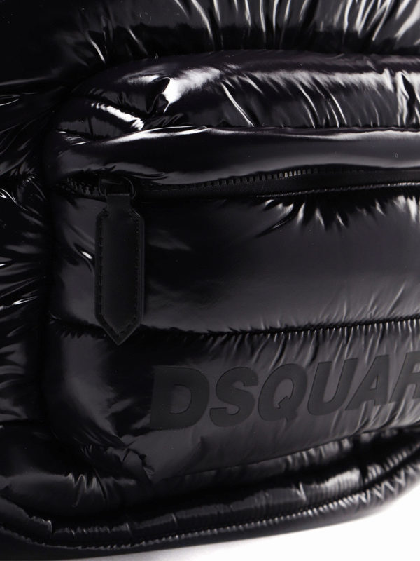 Glossy nylon quilted backpack shop online: DSQUARED2
