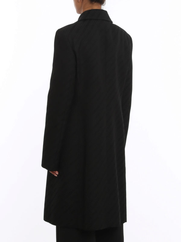 Golden button detailed viscose blend coat shop online: GIVENCHY