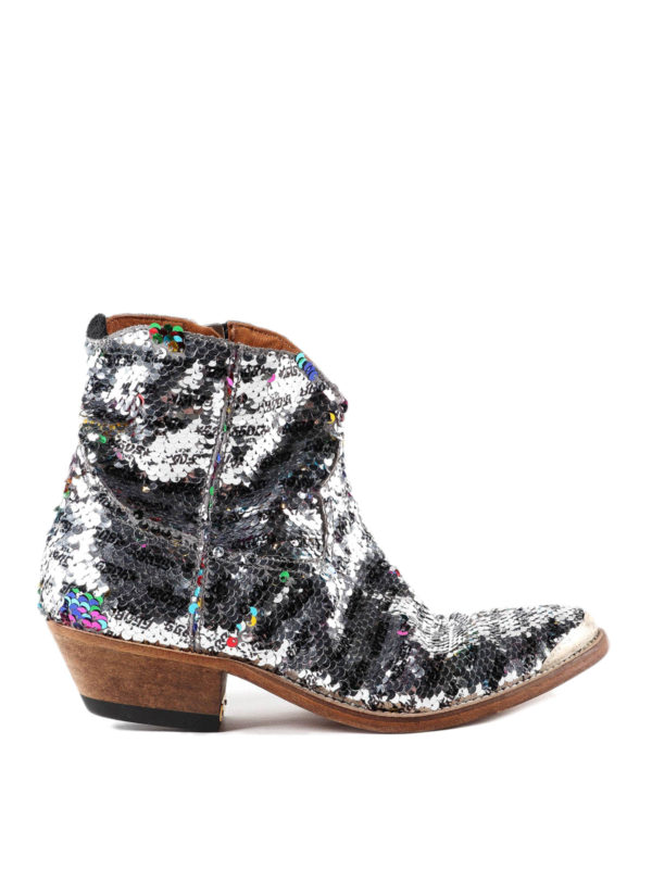 GOLDEN GOOSE: Stiefeletten - Stiefeletten - Silber