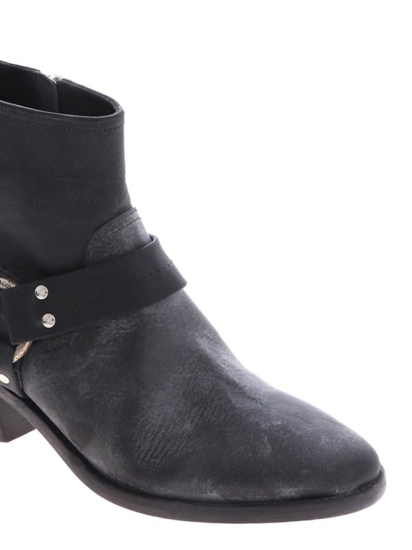 Ankle boots Golden Goose Bretagne boots in genuine black leather G34WS300A1