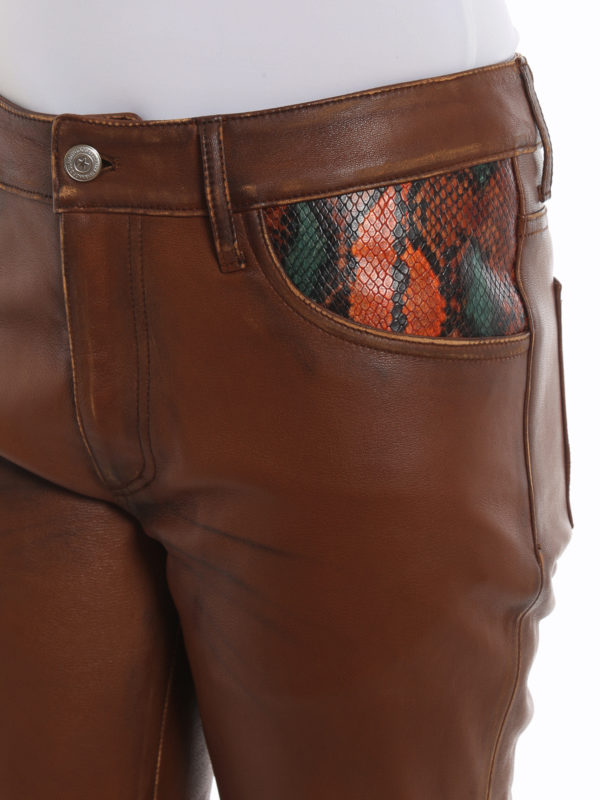 Golden Goose Jolly vintage effect leather trousers G35WP008P2