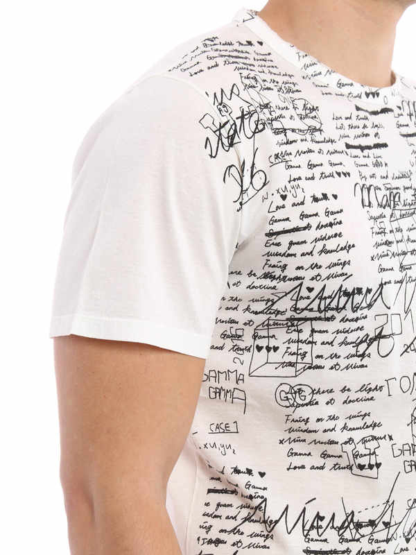 Golden Goose Handwriting print T-shirt - White - Men|G28MP524C2