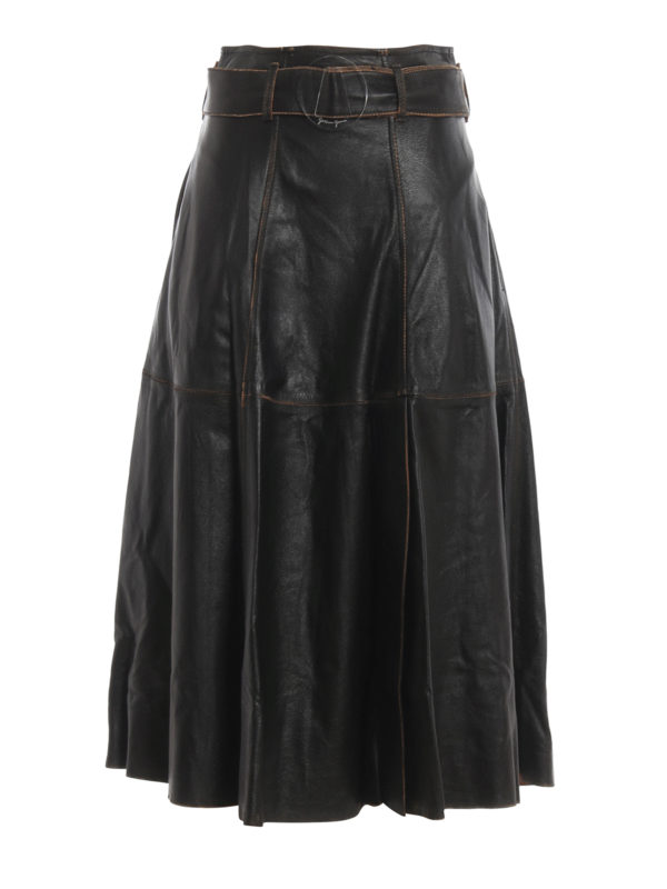 GOLDEN GOOSE: Jupes en cuir - Jupe En Cuir - Akemi