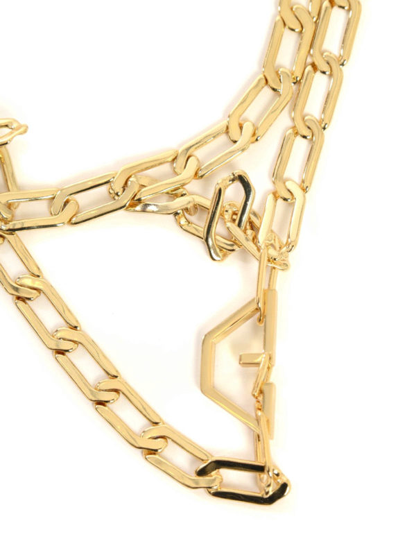 GOLDEN GOOSE: belts online - Gold tone chain belt