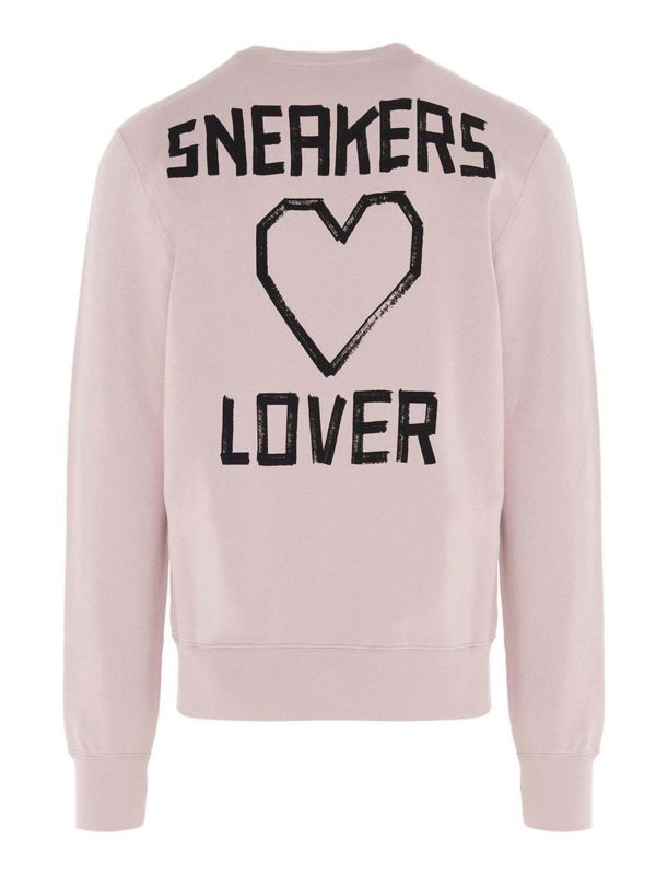 GOLDEN GOOSE: Sweatshirts & Sweaters online - Sneakers lover sweatshirt in pink