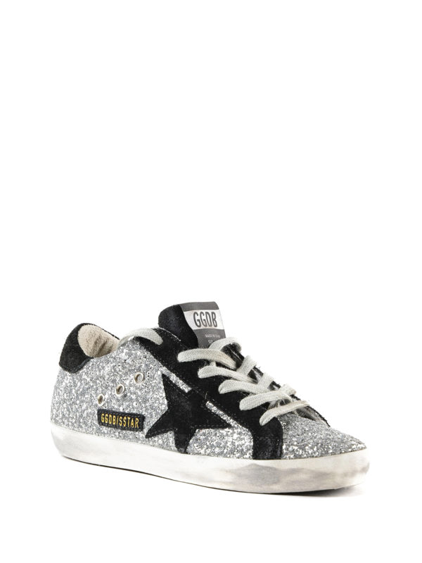 GOLDEN GOOSE: sneakers online - Sneaker Superstar in glitter color argento