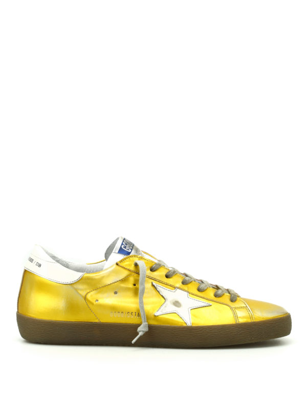 Golden Goose Superstar shiny leather sneakers Men G31MS590D32
