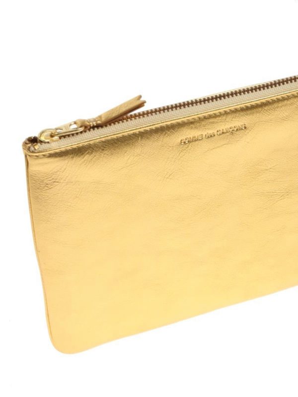 Bustina dorata in pelle shop online: COMME DES GARÇONS WALLET