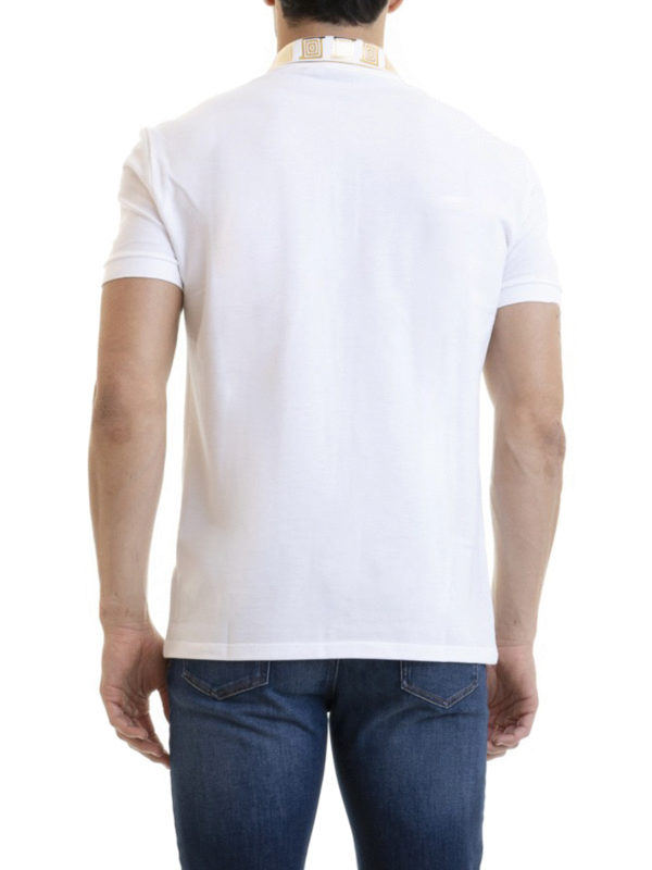 Greek printed collar polo shirt shop online: VERSACE COLLECTION