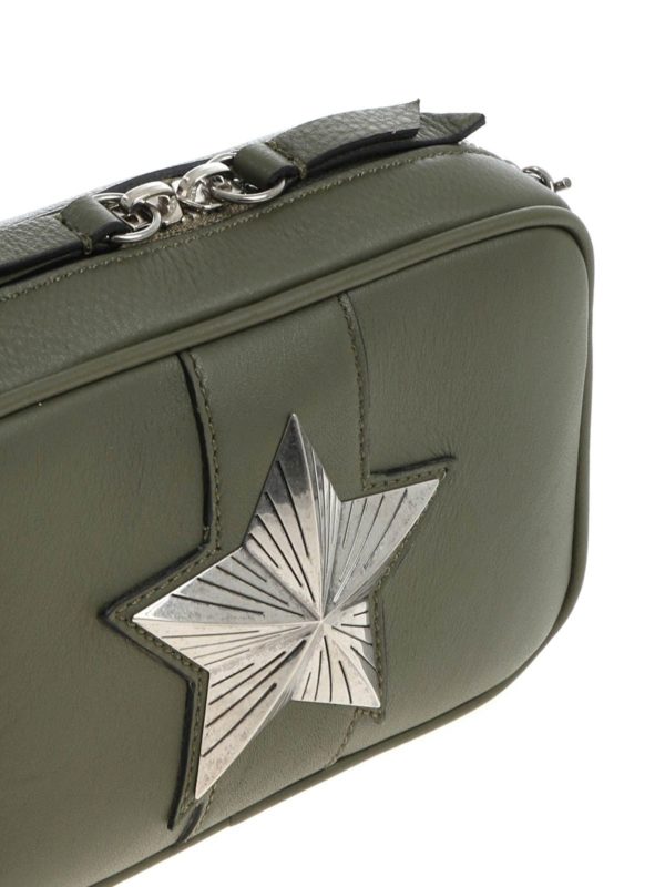 Green leather waistbag shop online: Les Jeunes Etoiles