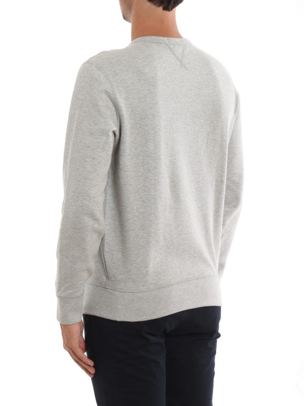 Grey cotton blend sweatshirt shop online: POLO RALPH LAUREN