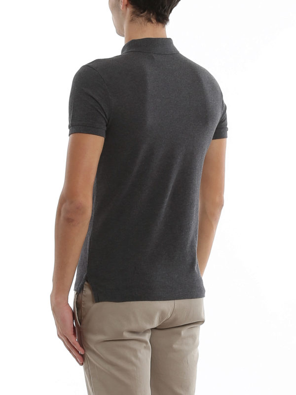 Polo grigia in cotone con ricamo logo shop online: POLO RALPH LAUREN