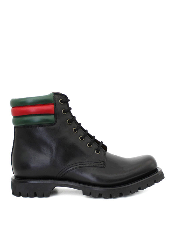 GUCCI: ankle boots - Web detailed combat boots
