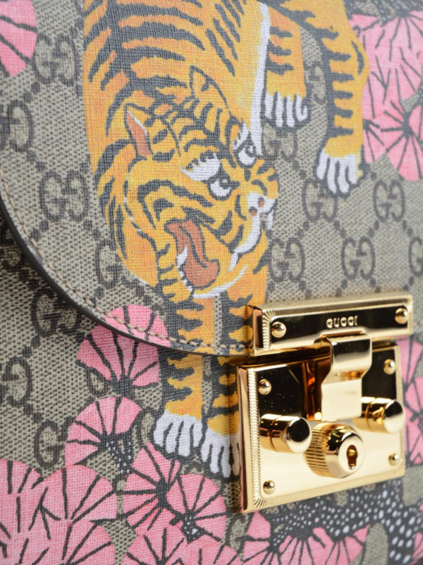 Gucci Bengal GG canvas saddle bag shop online: GUCCI