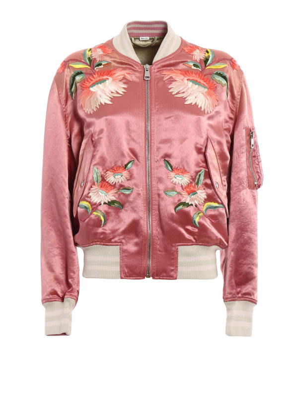 GUCCI: bombers - Guccification satin bomber jacket