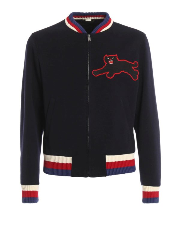 GUCCI: bombers - Panther patch detail bomber