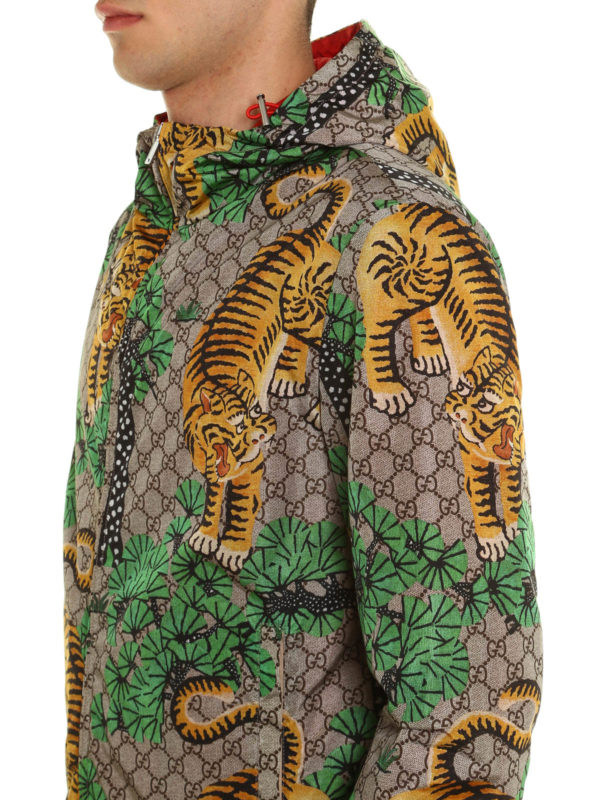GUCCI buy online Bengal print nylon jacket