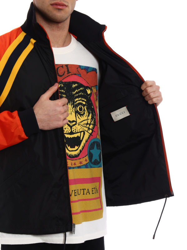 GUCCI buy online Black and orange nylon jacket