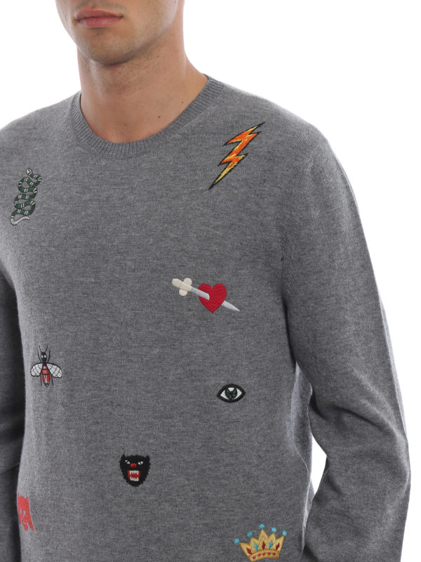 GUCCI buy online Rundhalspullover - Grau