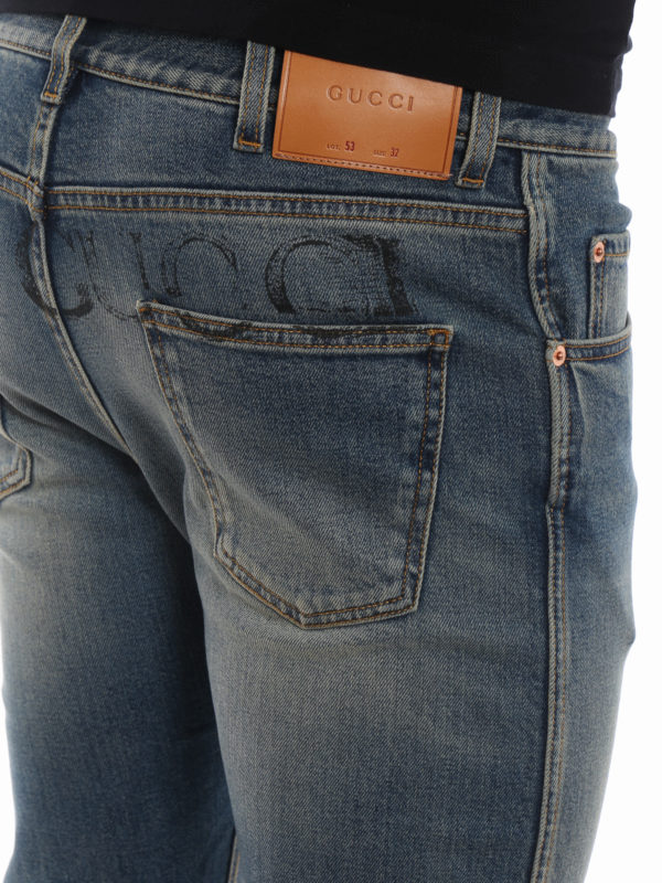 GUCCI buy online Jeans with NY Yankees™ patch