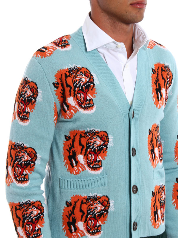 トップス Cloveru TIGER SHAGGY JACQUARD CARDIGAN Cloveru TIGER SHAGGY JACQUARD CARDIGAN