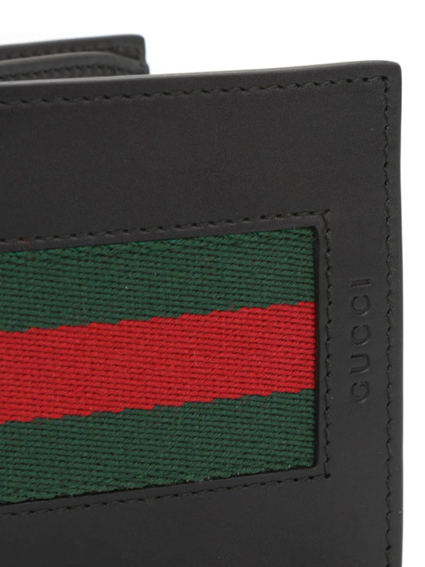 GUCCI buy online Web leather wallet
